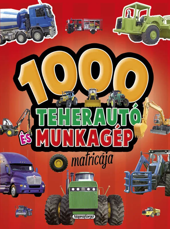 1000 teherautó és munkagép matricája - Piros Biztonságos fizetés