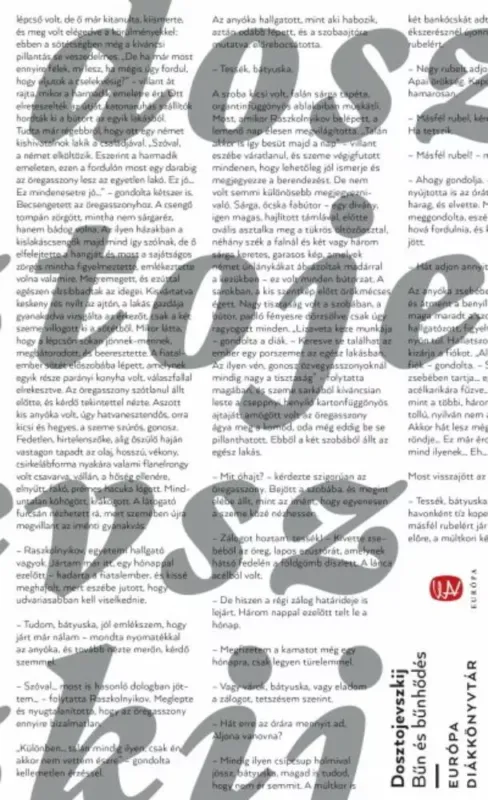 Vásárlói kedvenc Bűn és bűnhődés - Dosztojevszkij (Európa diákkönyvtár)