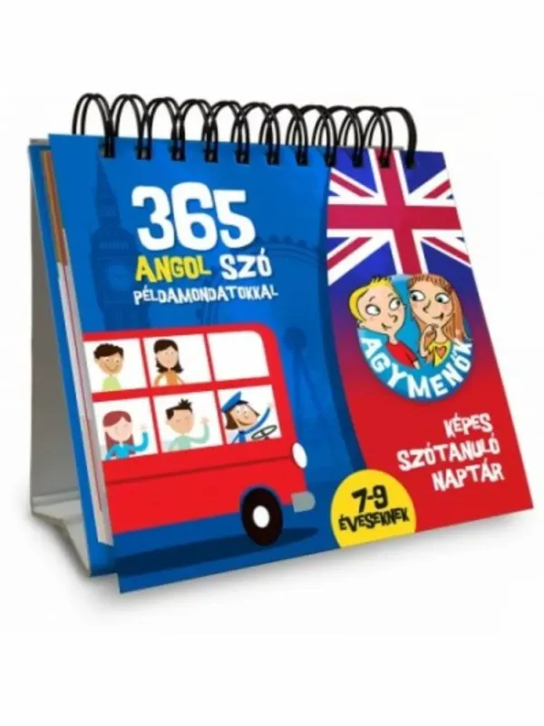 Népszerű Agymenők képes szótanuló naptár - Angol 7-9 éveseknek - 365 szó példamondatokkal