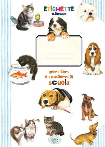 Etichette adesive per i libri e i quaderni Di scuola (cane) Korlátozott ajánlat