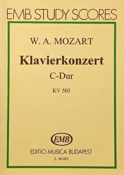 Klavierkonzert C-Dur (KV 503) - EMB Study Scores Akciós ár
