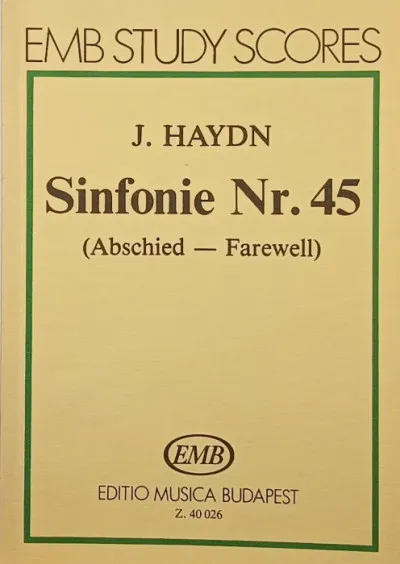 Kedvezményes ár Sinfonie Nr. 45 - fis-Moll - F sharp minor (Abschied - Farewell)