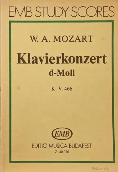 Klavierkonzert d-Moll (K. V. 466) - EMB Study Scores Vedd meg most