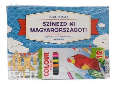Kedvezményes ár Színezd ki Magyarországot! + Színes ceruza - Kreatív színező felnőtteknek
