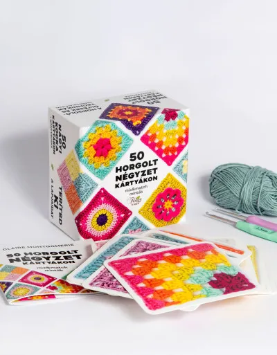 50 horgolt négyzet kártyákon - Mix&match minták Akció