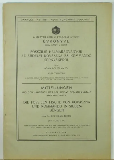 Fosszilis halmaradványok az erdélyi Kovászna és Kommandó környékéről - Die Fossilen Fische von Kovászna und Kommando in Siebenbürgen Biztonságos fizetés