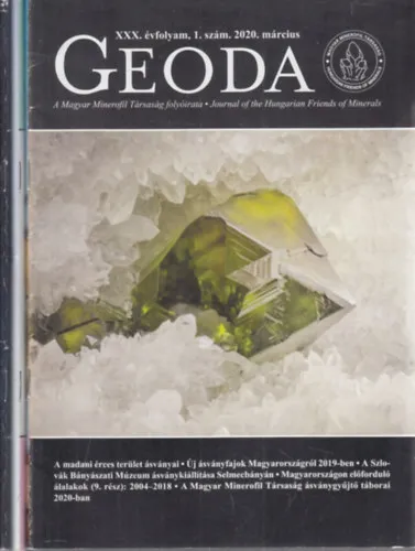 Korlátozott ajánlat Geoda folyóirat 2020/1-3. (teljes évfolyam, 3 db. lapszám)- A Magyar Minerofil Társaság folyóirata