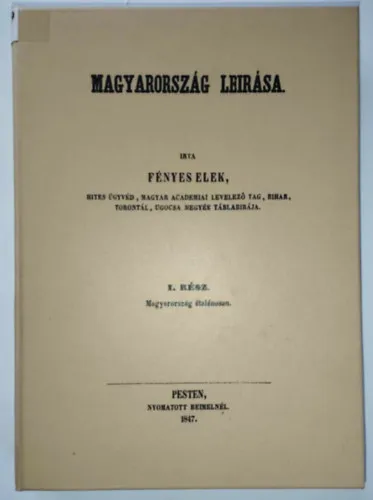 Kedvezményes ár Magyarország Földjének Leírása I.kötet