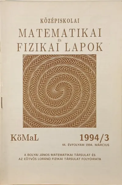 Középiskolai Matematikai és Fizikai Lapok - 1994/3 Akciós ár