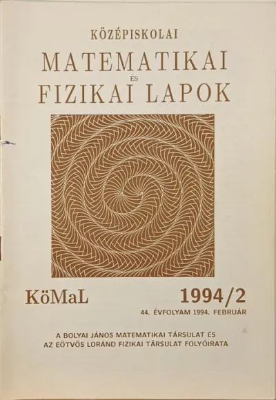 Különleges ajánlat Középiskolai Matematikai és Fizikai Lapok - 1994/2
