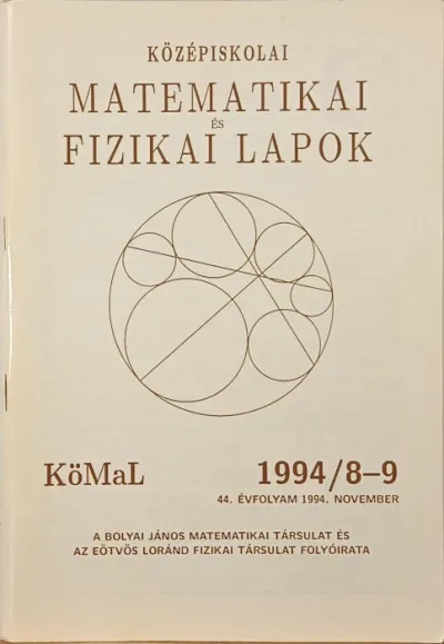 Középiskolai Matematikai és Fizikai Lapok - 1994/8-9 Csak ma