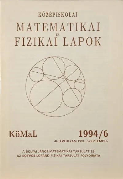 Középiskolai Matematikai és Fizikai Lapok - 1994/6 Árcsökkenés