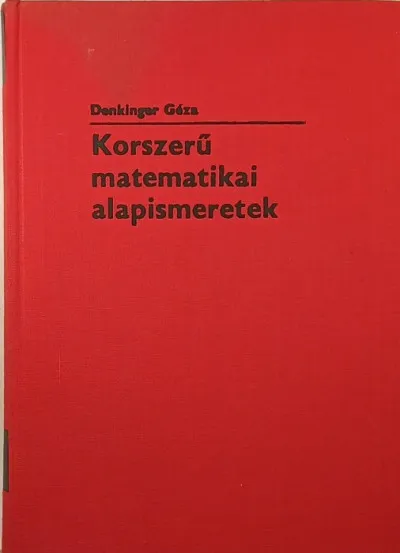 Korszerű matematikai alapismeretek Újdonság