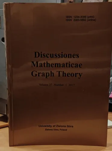 Ajánlat Discussiones Mathematicae Graph Theory - Volume 37 Number 1 2017 (Zielona Góra)
