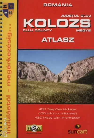 Kolozs megye atlasz - 430 település térképe Árcsökkenés