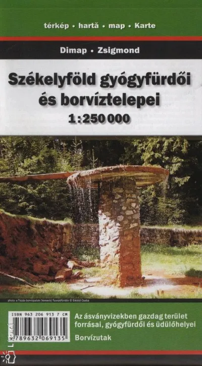 Székelyföld gyógyfürdői és borvíztelepei - 1:250 000 Újdonság