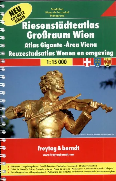 Riesenstädteatlas - Grossbaum Wien 1: 15 000 - Atlas Gigante - Área Viena - Reuzestadsatlas Wenen en omgeving Prémium