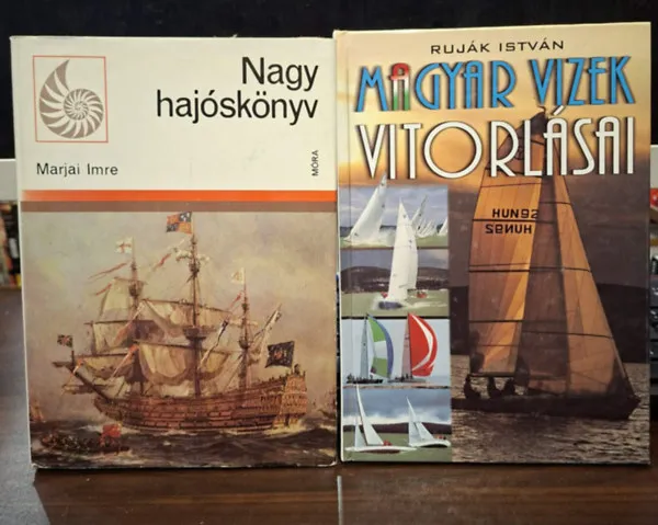 2 db kötet: Magyar vizek vitorlásai + Nagy hajóskönyv Árengedmény