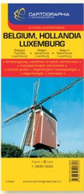 Biztonságos vásárlás BELGIUM, HOLLANDIA, LUXEMBURG - AUTÓTÉRKÉP 1:500000