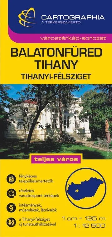 Vásárlói kedvenc BALATONFÜRED, TIHANY VÁROSTÉRKÉP CART. "SC"