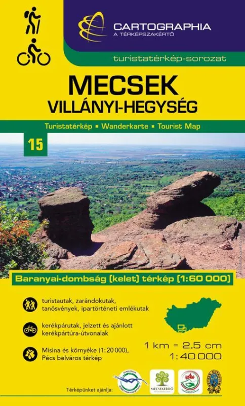 MECSEK TURISTATÉRKÉP - "SC" - Gyors kiszállítás