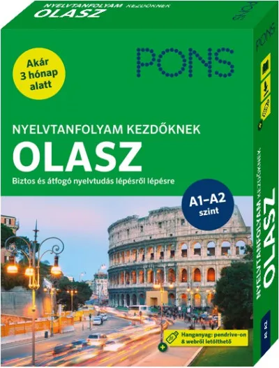PONS Nyelvtanfolyam kezdőknek - Olasz (könyv+pendrive+online) - Biztos és átfogó nyelvtudás lépésről lépésre - Akár 3 hónap alatt Vedd meg online