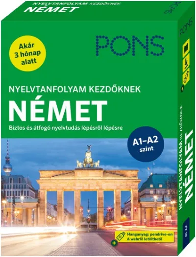 PONS Nyelvtanfolyam kezdőknek - Német (könyv+pendrive+online) - Biztos és átfogó nyelvtudás lépésről lépésre - Akár 3 hónap alatt Legkelendőbb