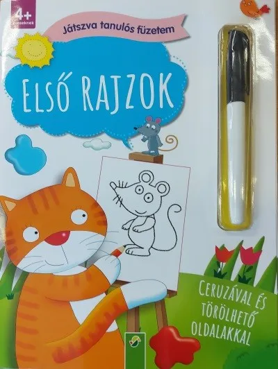 Utolsó esély Első rajzok - Játszva tanulós füzetem - Ceruzával és törölhető oldalakkal