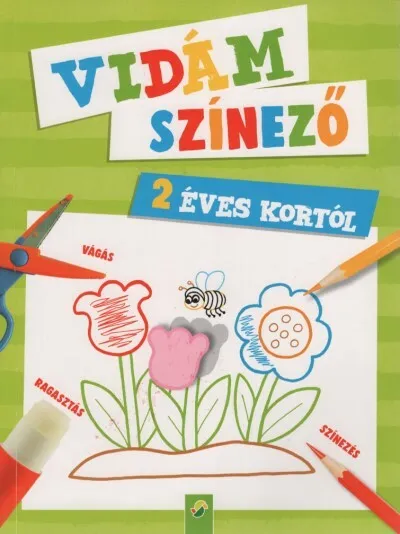 Vidám színező - 2 éves kortól (zöld) Azonnal elérhető