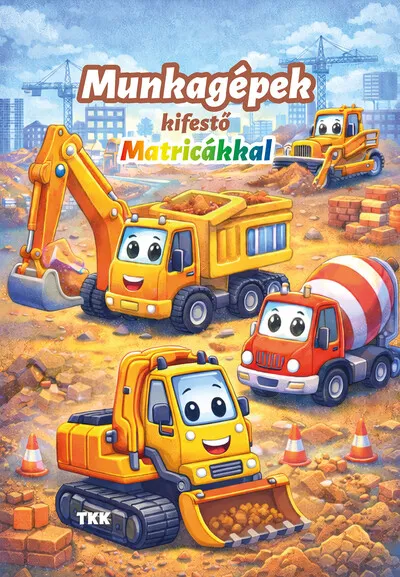 Vásárlói kedvenc Munkagépek kifestő - Matricákkal