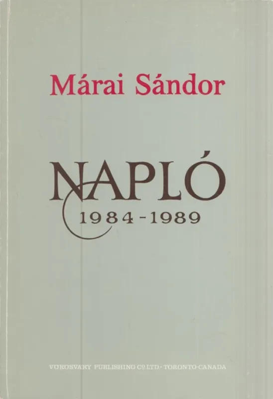 Napló 1984-1989 Gyors kiszállítás