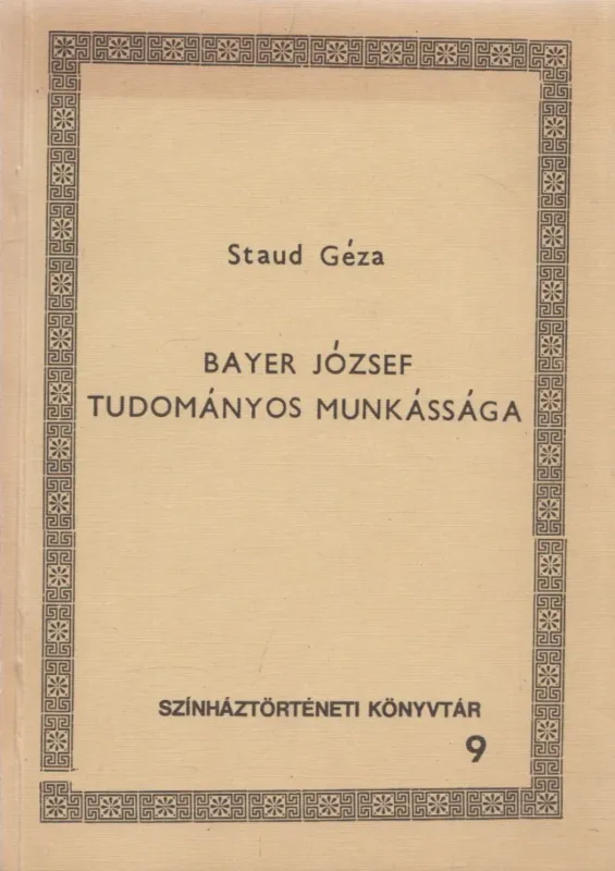 Prémium Bayer József tudományos munkássága (dedikált)