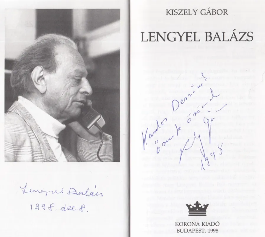 Lengyel Balázs (kétszeresen dedikált) Különleges ajánlat