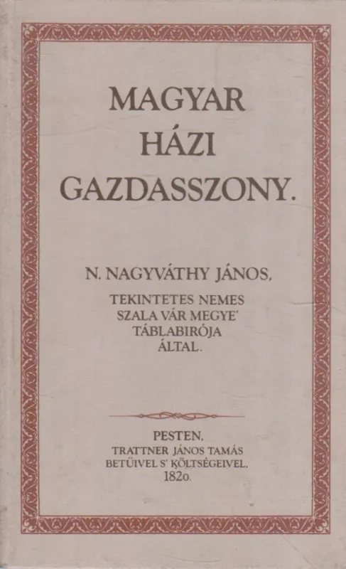 Ajánlat Magyar házi gazdasszony (reprint)