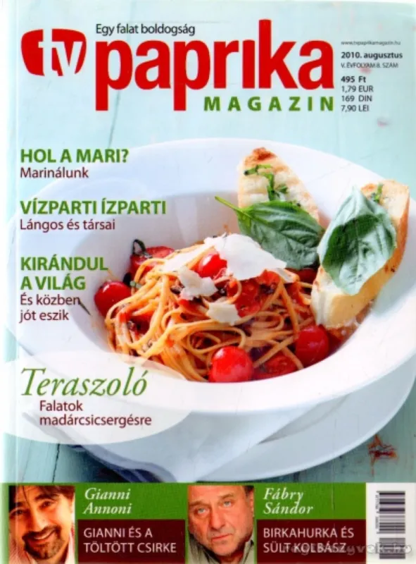Bestseller TV paprika magazin 2010. augusztus
