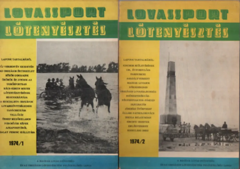 Lovassport és Lótenyésztés XIX. évf. 1974. 1-6. szám (teljes) Korlátozott ajánlat