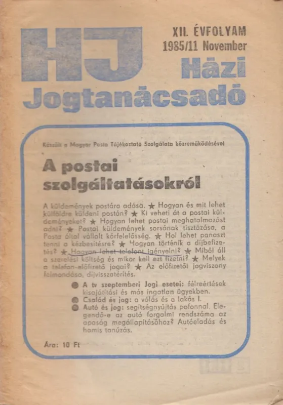 Nézd meg most Házi jogtanácsadó 1985/11.