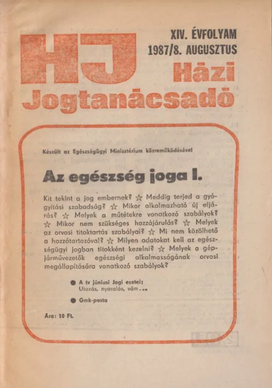 Házi jogtanácsadó 1987/8. Azonnali szállítás