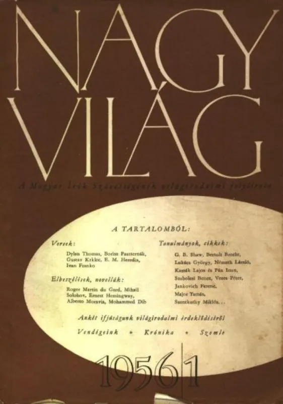 Nagyvilág 1956/1. Újdonság