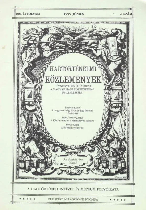 Gyors kiszállítás Hadtörténelmi Közlemények 1995. június