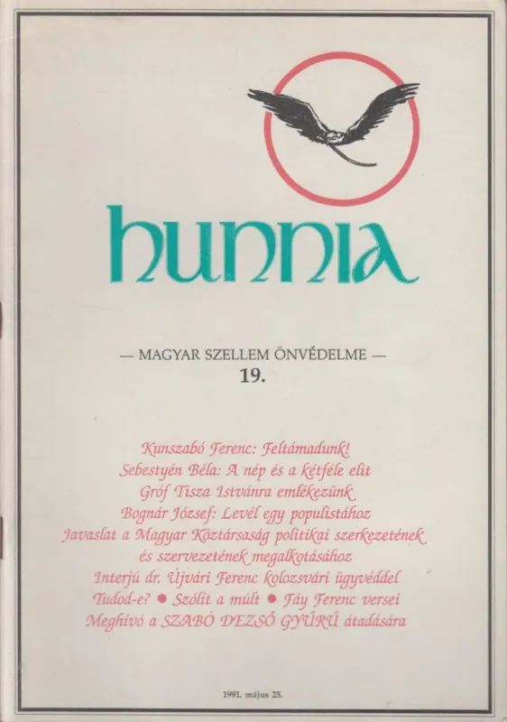 Azonnali szállítás Hunnia 19. 1991. május 25.