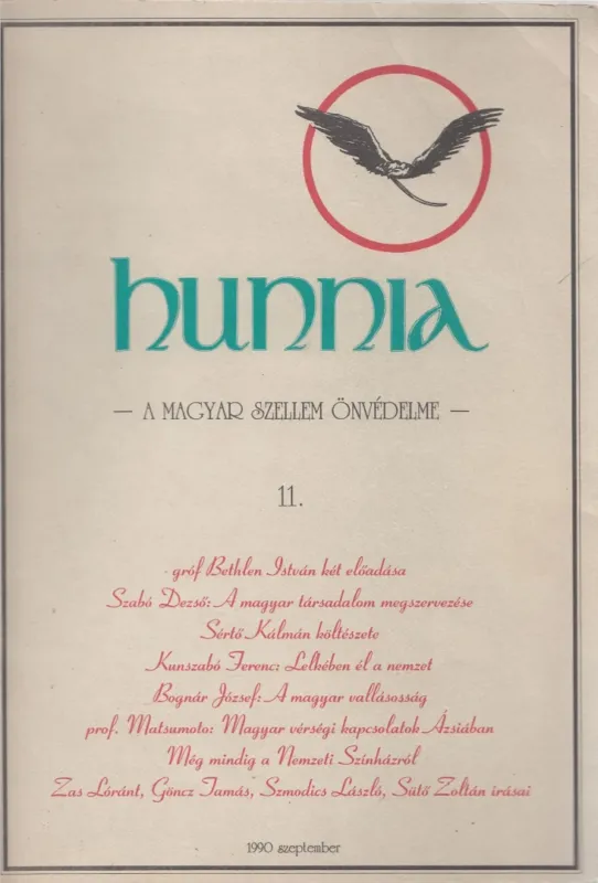 Hunnia 11. 1990 szeptember Népszerű