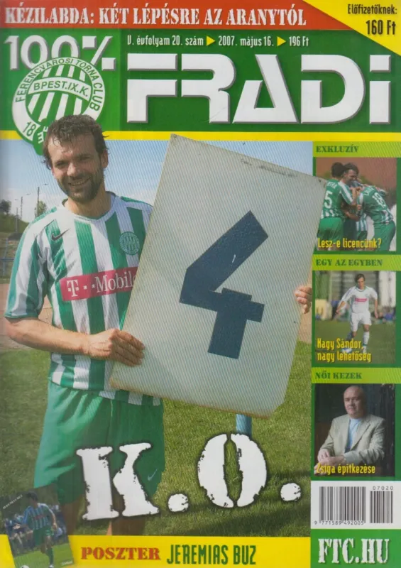100% Fradi V. évf. 20. szám Biztonságos fizetés