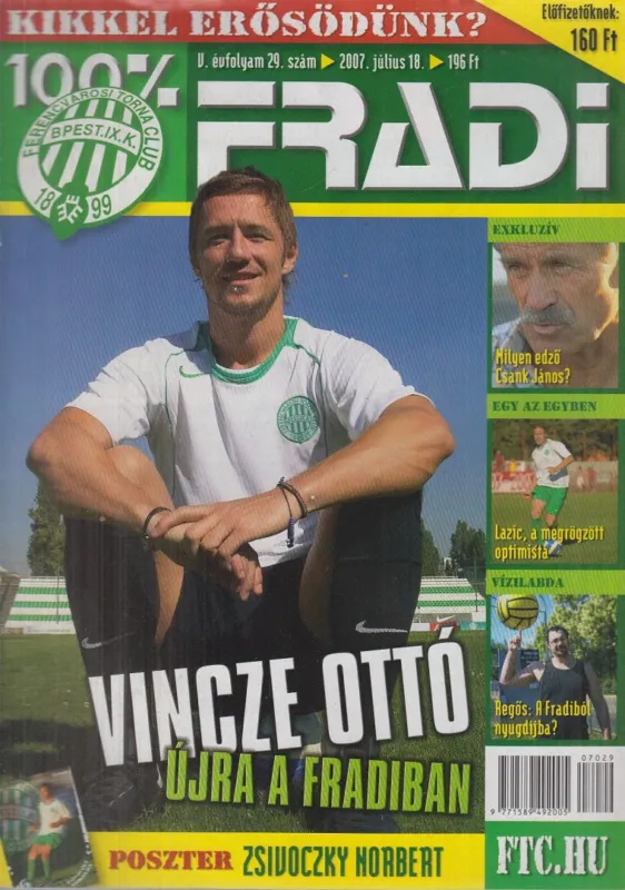 100% Fradi V. évf. 29. szám Biztonságos fizetés
