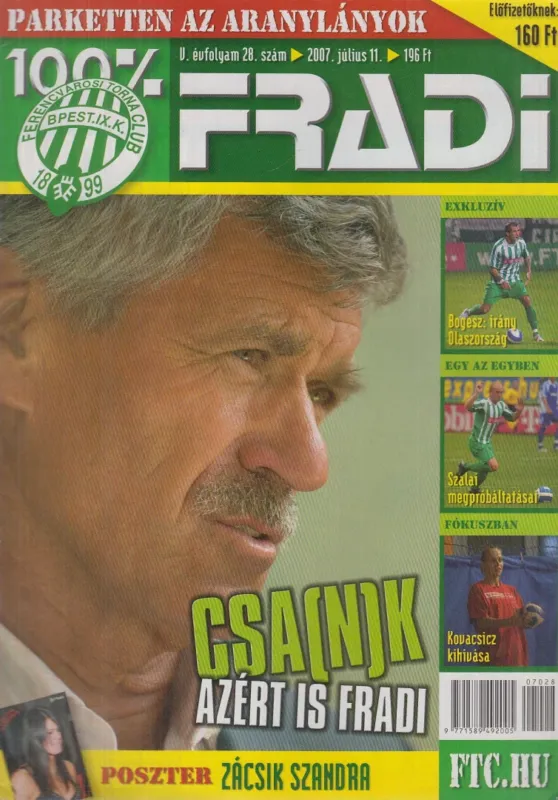 Biztonságos vásárlás 100% Fradi V. évf. 28. szám
