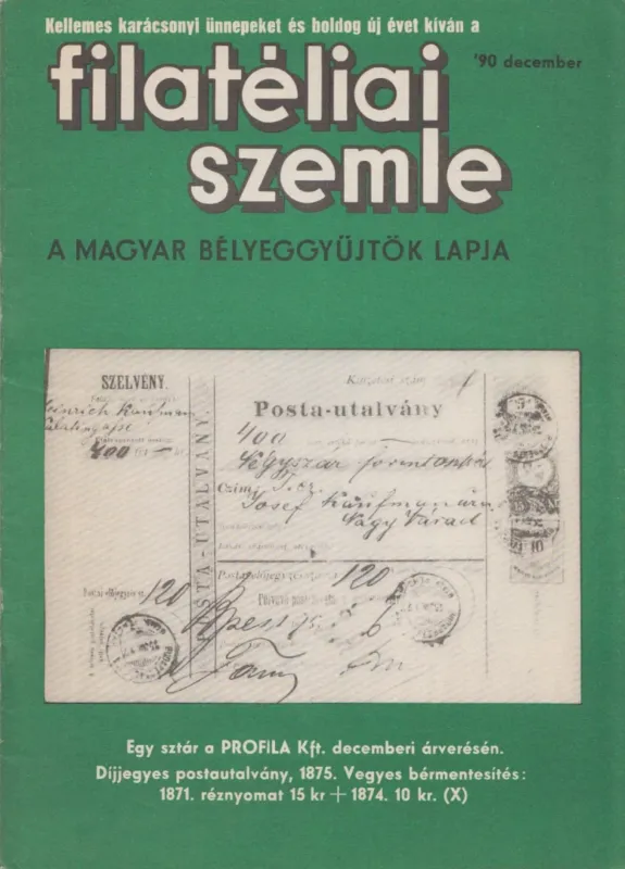 Filatéliai szemle 1990. december Akciós ár