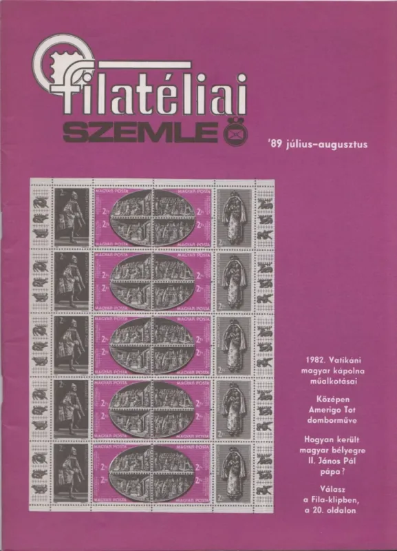 Filatéliai szemle 1989. július-augusztus Olcsóbb