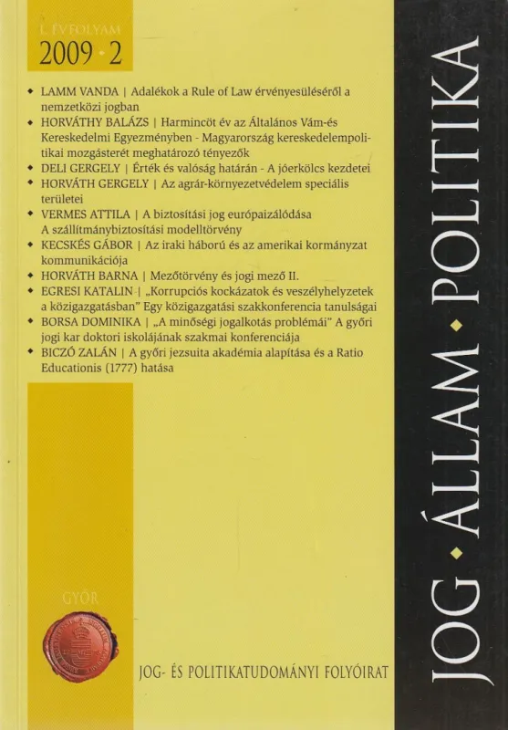 Olcsó Jog-Állam-Politika 2009/2.
