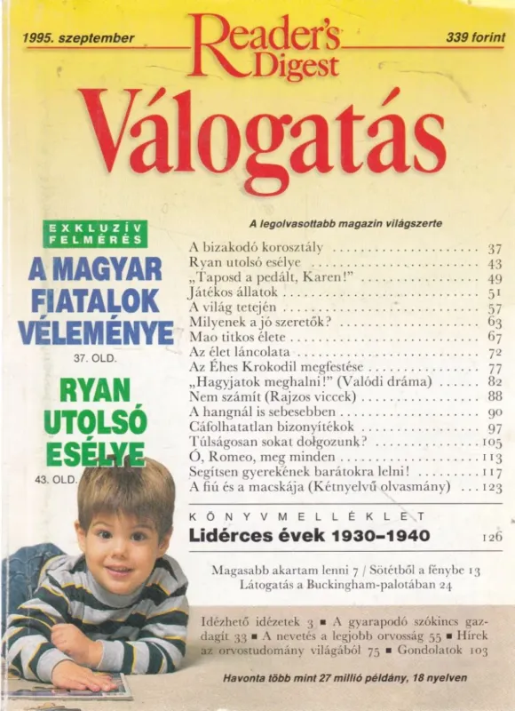 Akciós ár Reader's Digest Válogatás 1995. szeptember