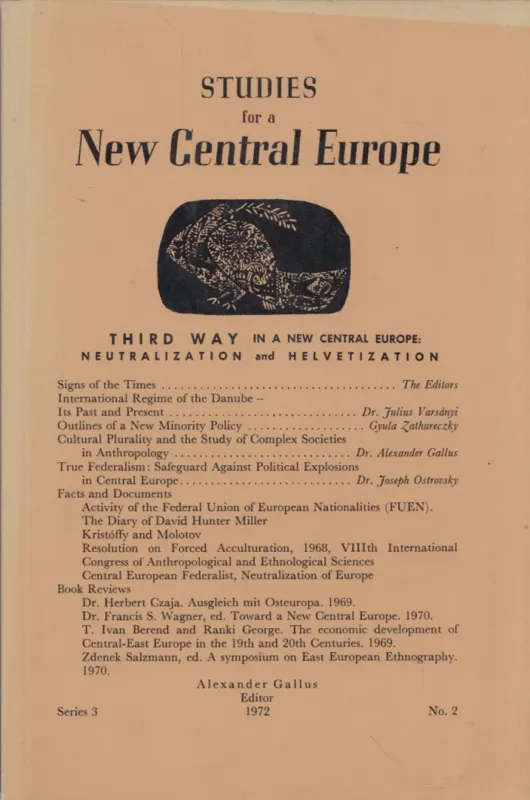 Studies for a New Central Europe No. 2 Outlet